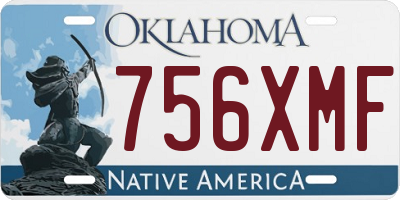 OK license plate 756XMF