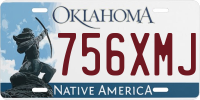 OK license plate 756XMJ
