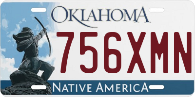 OK license plate 756XMN