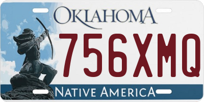 OK license plate 756XMQ