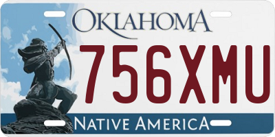 OK license plate 756XMU