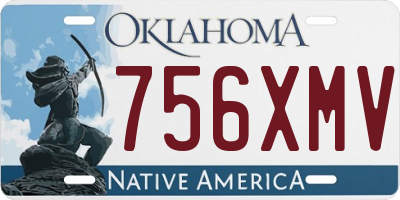 OK license plate 756XMV
