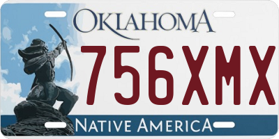 OK license plate 756XMX