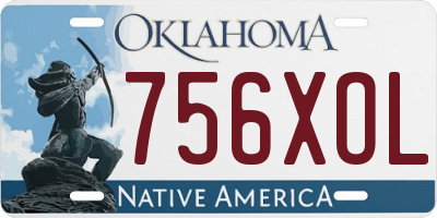 OK license plate 756XOL