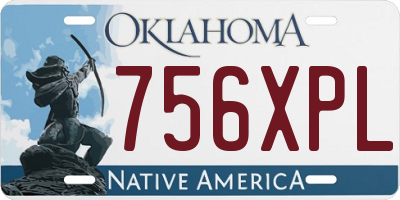 OK license plate 756XPL