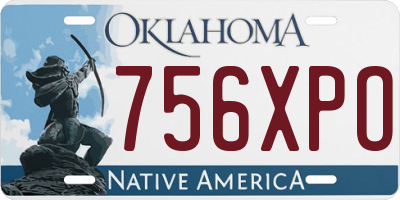 OK license plate 756XPO