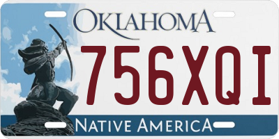 OK license plate 756XQI