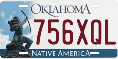 OK license plate 756XQL