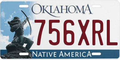 OK license plate 756XRL