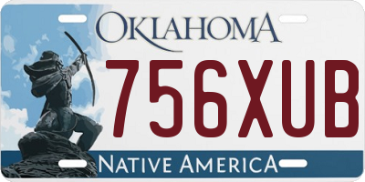OK license plate 756XUB