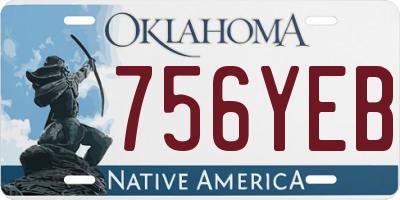 OK license plate 756YEB