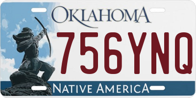 OK license plate 756YNQ