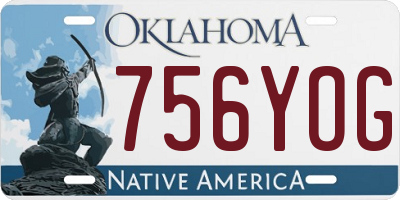OK license plate 756YOG