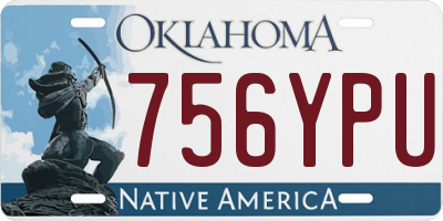 OK license plate 756YPU