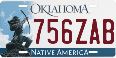 OK license plate 756ZAB