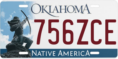 OK license plate 756ZCE