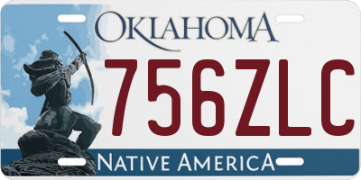 OK license plate 756ZLC