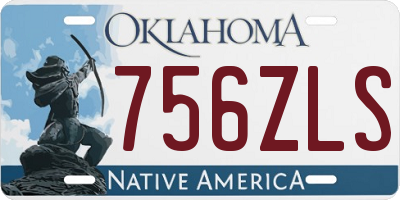 OK license plate 756ZLS