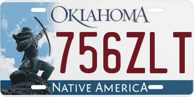 OK license plate 756ZLT