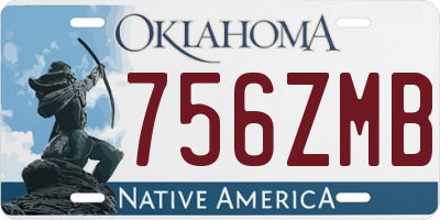 OK license plate 756ZMB