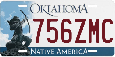 OK license plate 756ZMC