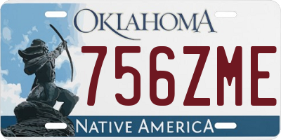 OK license plate 756ZME