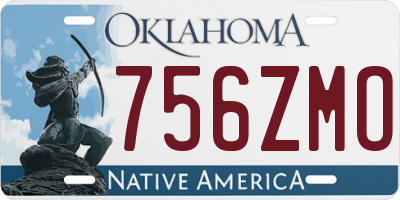 OK license plate 756ZMO
