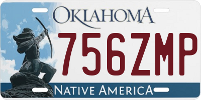 OK license plate 756ZMP
