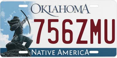 OK license plate 756ZMU