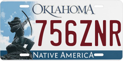 OK license plate 756ZNR