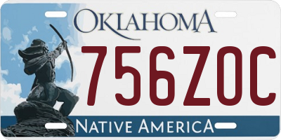 OK license plate 756ZOC