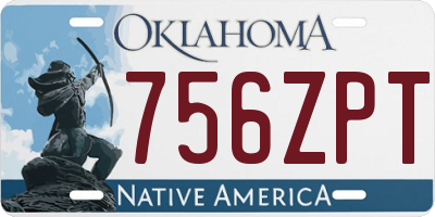 OK license plate 756ZPT