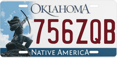 OK license plate 756ZQB