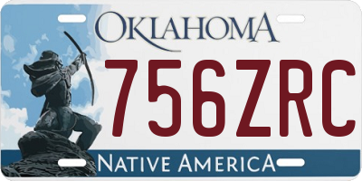 OK license plate 756ZRC
