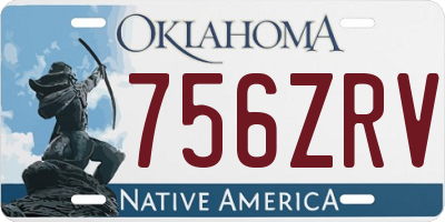 OK license plate 756ZRV