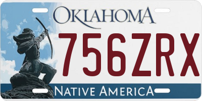 OK license plate 756ZRX