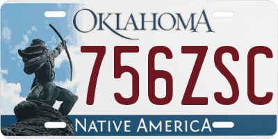 OK license plate 756ZSC