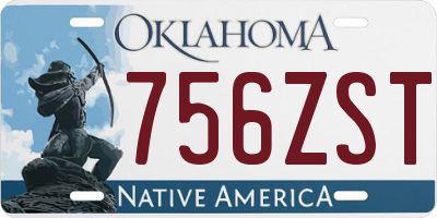 OK license plate 756ZST