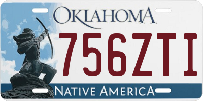 OK license plate 756ZTI