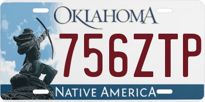 OK license plate 756ZTP