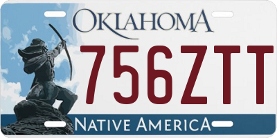 OK license plate 756ZTT