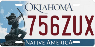OK license plate 756ZUX
