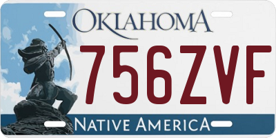 OK license plate 756ZVF