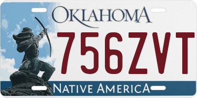 OK license plate 756ZVT