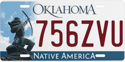 OK license plate 756ZVU