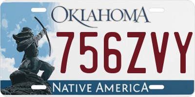 OK license plate 756ZVY