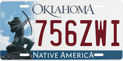 OK license plate 756ZWI