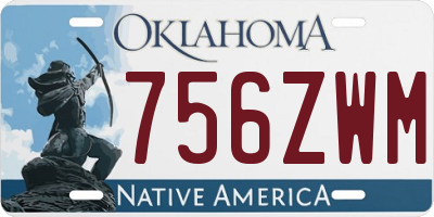OK license plate 756ZWM
