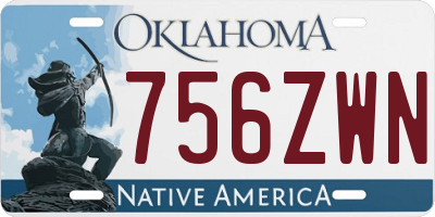 OK license plate 756ZWN