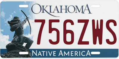 OK license plate 756ZWS